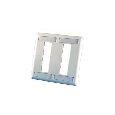 Ortronics 6-PORT FLUSH MOUNT UNLOADED, DUALGANG TRACJACK, FOG WHITE 40300555